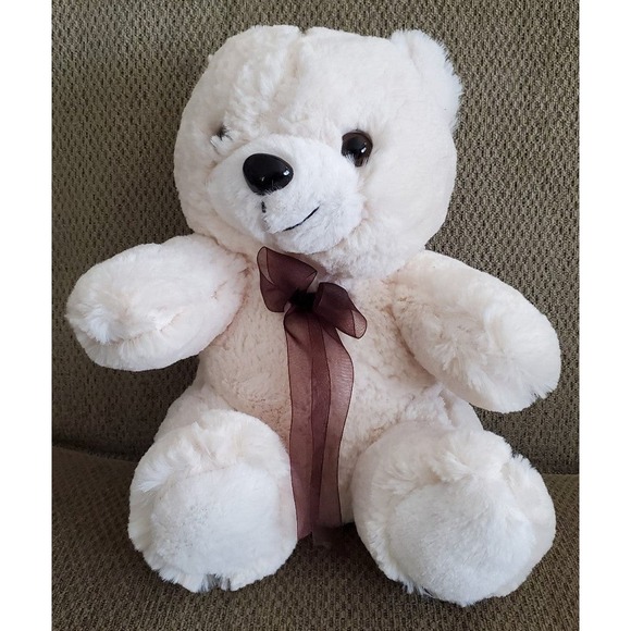 Super Soft Calplush Off-White Teddy Bear Stuffed Animal Plush Toy - Picture 1 of 7
